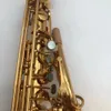 Klassisk original typ 54 E-platt professionell altsaxofon mässing guldpläterad uppgradering färg abalone knapp alt sax instrument