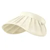 Bandanas Bandanas Foldbar tom toppskal hatt 2 i 1 pannbandsvisir för kvinnor UV -skydd Sun mode tillbehör hattar, halsdukar gl dh5pe