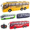 Electric RC Car Kids Toy Rc Remote Control School Bus with Light Tour Radio Controlled Electric For Children Toys Gift 231021