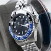 Montres-bracelets Custom DIY Logo 40MM NH34 Mouvement Montre pour hommes Bleu Double fuseau horaire Chronographie Saphir Cristal 100ATM Céramique étanche