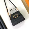 Luxury Women's Shoulder Bag Fashion Designer Handbag Pure Handmade Cowhide Large V Hardware Weaving High Quality Crossbody Bag Women's Handbag 5a High Quality