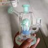 6,5 pouces rose violet champignon verre dab rig en gros nouveau unique pipe à eau en verre bong