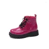 Boots Kids Fashion Leather Girls Candy Color Short Boys British Style Kids Autumn Single