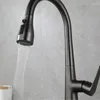 Kitchen Faucets Faucet With Pull Down Sprayer Sink Single Hole High Curved Countertop Mount And Cold Mixer Faucet.