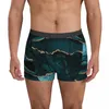 Sous-vêtements sous-vêtements en marbre d'or bleu et vert culotte confortable douane boxer slip pour hommes pochette 3D plus taille boxershorts