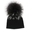 Berets s outono inverno bebê meninos meninas gorros chapéus com pompom de pele real macio liso lã algodão crânios para crianças criança bonés