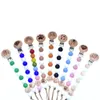 Anneaux de dentition jouets Mabochewing 100 pièces personnaliser motif Laser perles rondes en bois de hêtre bébé anneaux de dentition 231020