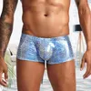 Unterhosen Herren Slips Schlangenhautmuster Hautfreundliches Polyester Niedrige Taille Männliche Unterwäsche Boxer Marke Open Front Crotchless