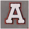 Notions 8Cm Letter Stickers Varsity Chenille English Letters A-Z Iron On Repaires Alphabet Sewing Appliques Clothing Badges Drop Del