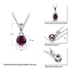 Pendanthalsband Hutang Rhodolite Garnet 925 Silver Pendant Round 5mm äkta ädelstenar Solid 925 Sterling Silver Chain Fine Simple Elegant Jewelry 231020