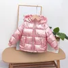 Down Coat Winter add Velvet warm coat hooded Down jacket thickened cartoon print for 1-7year old boys and girls childrens clothes 231020