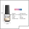 Kit per nail art Lilycute Set di smalti gel da 7 ml Vernice ibrida semipermanente Base opaca Top Coat Soak Off Vernici Uv Led Dr Homeindustr Dhc2F