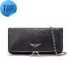 Top quality Zadig Voltaire hand bag Genuine Leather Pochette Rock Swing Your Wings bags Luxury Designer cross body Wallets clutch Womens totes mens Shoulderk