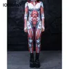 Costumes de Cosplay squelette de Robot, combinaison Slim et Sexy pour femmes, Halloween, carnaval, technologie future, body Steampunk