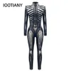 Futuristic Technology Halloween Cosplay Costume Women 3D Print Party Bodysuit Robot Mechanical Jumpsuit Carnival Onesies 2023