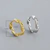 Stud Earrings WPB 925 Sterling Silver Round Twist Women's Metal Style Trend Jewelry Party Gift Banquet