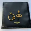 CELI ear Stud mujeres pendientes de diseño letras dobles Perlas 18k chapado en oro CZ moda joyería de boda pendiente collar conjunto regalos al por mayor