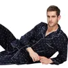 Herren-Nachtwäsche Herren-Pyjama-Set aus Seidensatin Pyjama-Set PJS-Nachtwäsche-Set Loungewear U.S. S M L XL XXL 3XL 4XL 231021