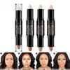 Schoonheid Dubbele Hoofd Concealer Pen Gezicht CC Trimmen Potlood Kleur Corrector Smet Hoogtepunt Stok 3D Gezichtscontour Cosmetica