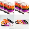 Partij gunst Partij gunst 10 stuks Halloween Sile armband Kindergeschenken Trick or Treat Ghost Festival Rubber Happy Day 2023 Gunsten Huis Garde Dhiz9