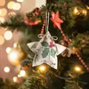 4 pezzi, decorazione superiore per albero di Natale, ciondolo in lino di Natale Decorazioni per centro commerciale per albero di Natale Piccolo ciondolo
