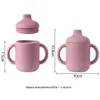 Biberons # Portable alimentation Drinkware tasse né apprentissage main tige bouteilles Silicone vaisselle enfant en bas âge bouteille d'eau accessoires 231020