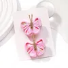 Hair Accessories 2Pcs/Set Kids Cute Gauze Butterfly Clip Gradient Hairpins With Gold Headwear Children Girls