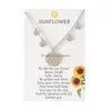 Pendant Necklaces Fashion Metal Sunflower Necklace 2022 Trendy Personality Flower Charm For Women Girls Jewelry Drop Delivery Pendant Dhyuj