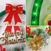 Ghirlanda natalizia artificiale da 1 pezzo con luce a LED, decorazione da parete natalizia per la decorazione della ghirlanda natalizia per interni ed esterni della porta d'ingresso