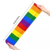 Herrensocken, Gay Pride, Regenbogen-Flagge, Erwachsenenstrümpfe, nicht leicht zu pillen, für den täglichen Gebrauch, passende oberschenkelhohe, leuchtende Farben