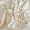 Beddengoedsets Driedimensionaal Pinch Plisse Crafts Dubbel dekbedovertrekset 220x240 Solid Twist Flowers Kingsize dekbed bvghfg 231020