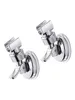 Bath Accessory Set 2pcs Replacement Practical Reusable Sturdy Removable Stable Smooth Suction Cup Chrome For Bathroom Polished Shower Head