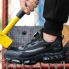 Gai Dress Shoes Butting Push Button Men Men Inti Buneakers Work Man Safety Safety Work Work with Steel Toe 231020