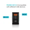 QC3.0 30W USB壁充電器とPD 20WタイプCアダプターEU、米国、英国OEMプラグとスマートフォン携帯電話の充電