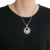 Hanger ketting ontwerper voor vrouwen mannen ronde medaillons aangepaste fotonaam hiphop sieraden gepersonaliseerde gegraveerde cz diamant ketens kettingen cadeau