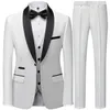 Anzug Mantel Hose Weste 3-teiliges Set Mode Herren Casual Boutique Business Hochzeit Bräutigam Kleid Blazer Jacke Hose