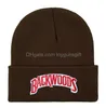 Beanies 1Pcs New Knitted Hat Backwoods Lettering Cap Women Winter Hats For Men Warm Fashion Solid Hiphop Beanie Drop Delivery 18Cri