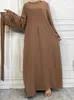 Abbigliamento etnico Abito Abaya musulmano Dubai Lungo donna da sera Caftano marocchino Mamma Cerniera frontale Abiti turchi femminili di design Nida