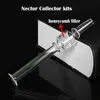 6 Inches Mini Glass Smoking Pipe Pen Style Straight Tube Pyrex Glass Oil Burner Pipes Smoking Accessories Dab Straw Oil Rig with Honeycomb Filter Tip
