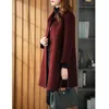 Abbigliamento da donna in misto lana Plus Cappotto di lana ispessito in cotone Lunghezza media Autunno e inverno 2023 Giacca allentata Trench 231020