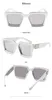 Large frame designer sunglasses for female internet celebrities in Europe and America, same style millionaire fashion trendy sunglasses for male