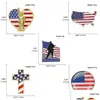 Stift broscher 10 stilar amerikansk flagga för män kvinnor reser souvenir present brod pin väska charm små kläder dekoration smycken dr dhvg9