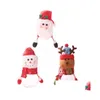 Decorazioni natalizie Barattolo di caramelle di plastica Tema natalizio Sacchetti regalo piccoli Scatole artigianali Decorazioni per feste domestiche Giardino domestico Festa festiva Su Dhgfe