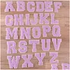 Notions 8 cm Chenille-Buchstaben zum Aufbügeln, klassisches rotes Alphabet von A bis Z, Applikationen für Kleidung, Hüte, Schuhe, Heimwerkerbedarf, Drop-Lieferung