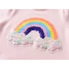 Cardigan 2 8T Toddler Kid Baby Girl Winter Clothes Sequin Rainbow Girls Sweater Elegant Infant Knit Pullover Top Childrens Warm Knitwear 231021