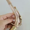 High-end Rose Gold Alto Saxophone Mouth Tube Fosfor Bronsa Saxofon Bend Neck Tone genom transparenta ljusa tillbehör
