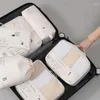 Depolama çantaları seyahat seti büyük kapasiteli bavul organizatör bagaj paketleme küpleri taşınabilir ayakkabı giysileri kozmetik aksesuarlar