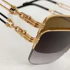 Nouveau design de mode lunettes de soleil carrées 50124U demi-monture en métal double branches de corde nautique style simple et populaire lunettes de protection UV400 en plein air