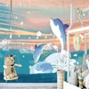 Wallpapers Hand Drawn Cartoon Wallpaper For Kid's Room Underwater World Dolphin Children's Background Wall Papers Home Decor Murals