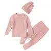 Kleidung Sets 3 stücke Pullover Baby Jungen Kleidung für Kleine Jungen Mädchen Herbst Winter Anzug geboren Kleinkind Outfits Tops Hosen 231020